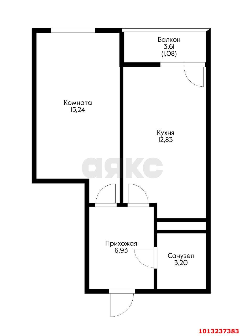 Фото №4: 1-комнатная квартира 40 м² - Краснодар, жилой комплекс Цветы, ул. Круговая, 4Вк5