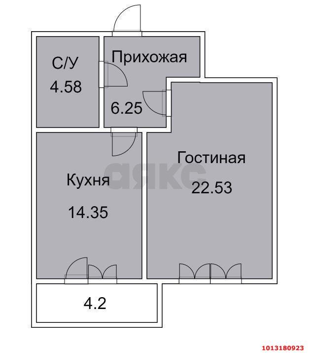 Фото №11: 1-комнатная квартира 51 м² - Краснодар, Центральный, ул. Октябрьская, 181/2