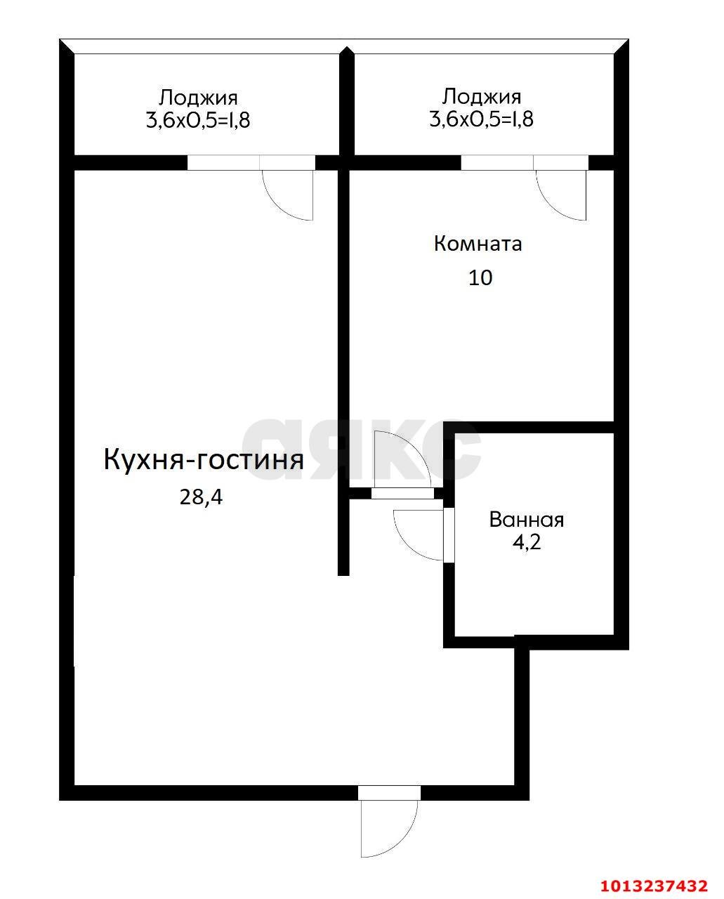 Фото №11: 1-комнатная квартира 49 м² - Краснодар, жилой комплекс Цветы, ул. Круговая, 4Вк4