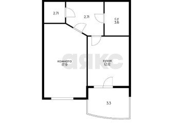 Фото №3: 1-комнатная квартира 43 м² - Краснодар, мкр. Догма Парк, 