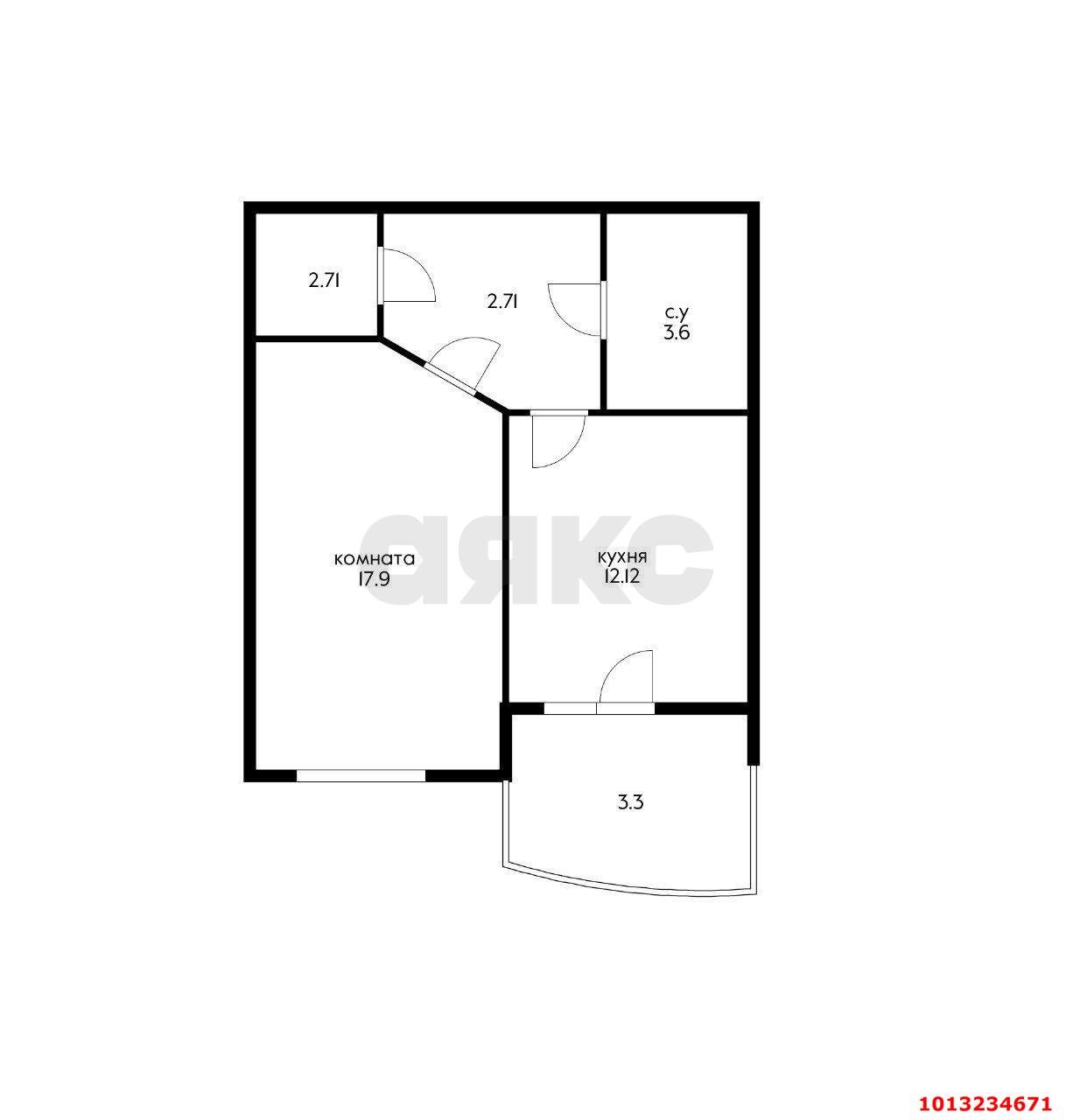 Фото №11: 1-комнатная квартира 43 м² - Краснодар, Догма Парк, 