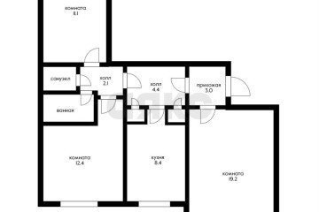 Фото №3: 3-комнатная квартира 69 м² - Краснодар, мкр. Комсомольский, ул. Сормовская, 205