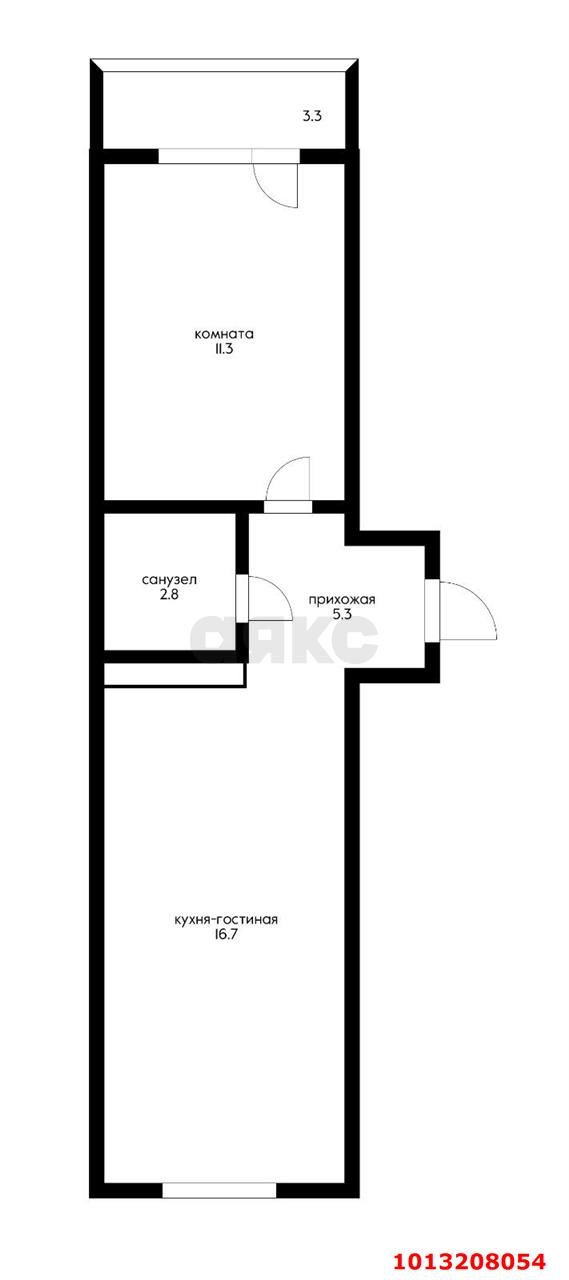 Фото №2: 1-комнатная квартира 34 м² - Новая Адыгея, жилой комплекс Родной Дом, ул. Бжегокайская, 31/8к1