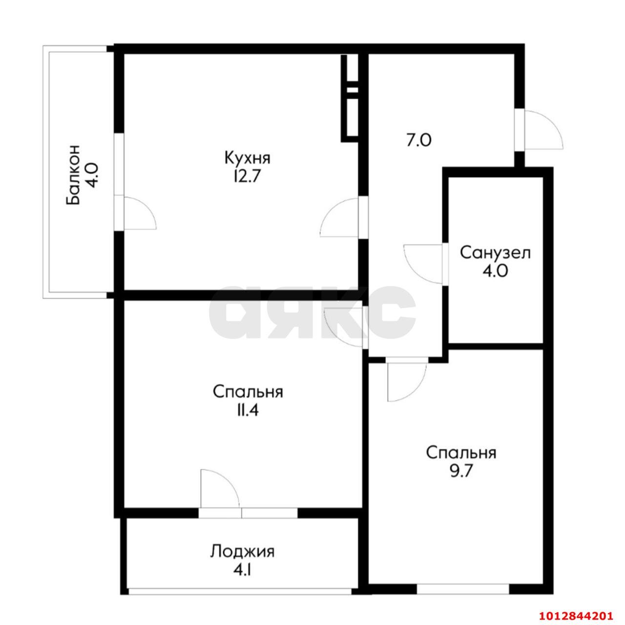 Фото №6: 2-комнатная квартира 49 м² - Краснодар, жилой комплекс Ракурс, ул. имени Героя Ростовского, 8к4