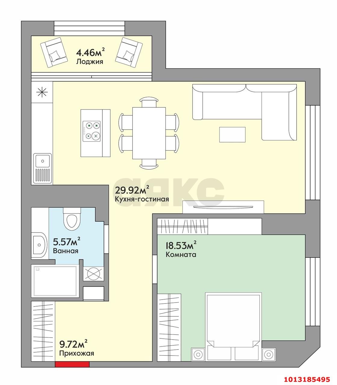 Фото №14: 2-комнатная квартира 68 м² - Краснодар, жилой комплекс Арбат, ул. имени П.М. Гаврилова, 88