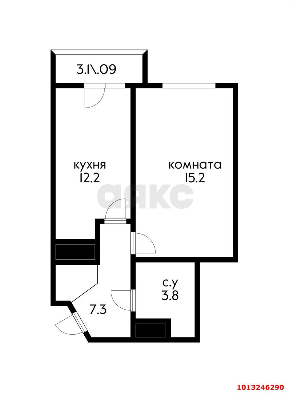 Фото №9: 1-комнатная квартира 39 м² - Краснодар, жилой комплекс Свобода, ул. Домбайская, 55к5