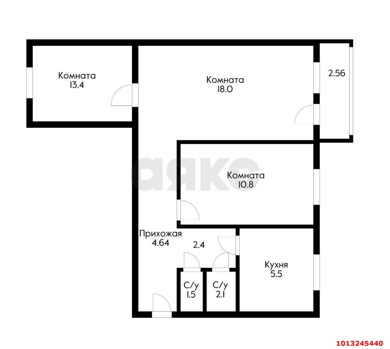 Фото №9: 3-комнатная квартира 60 м² - Краснодар, Фестивальный, ул. Атарбекова, 44