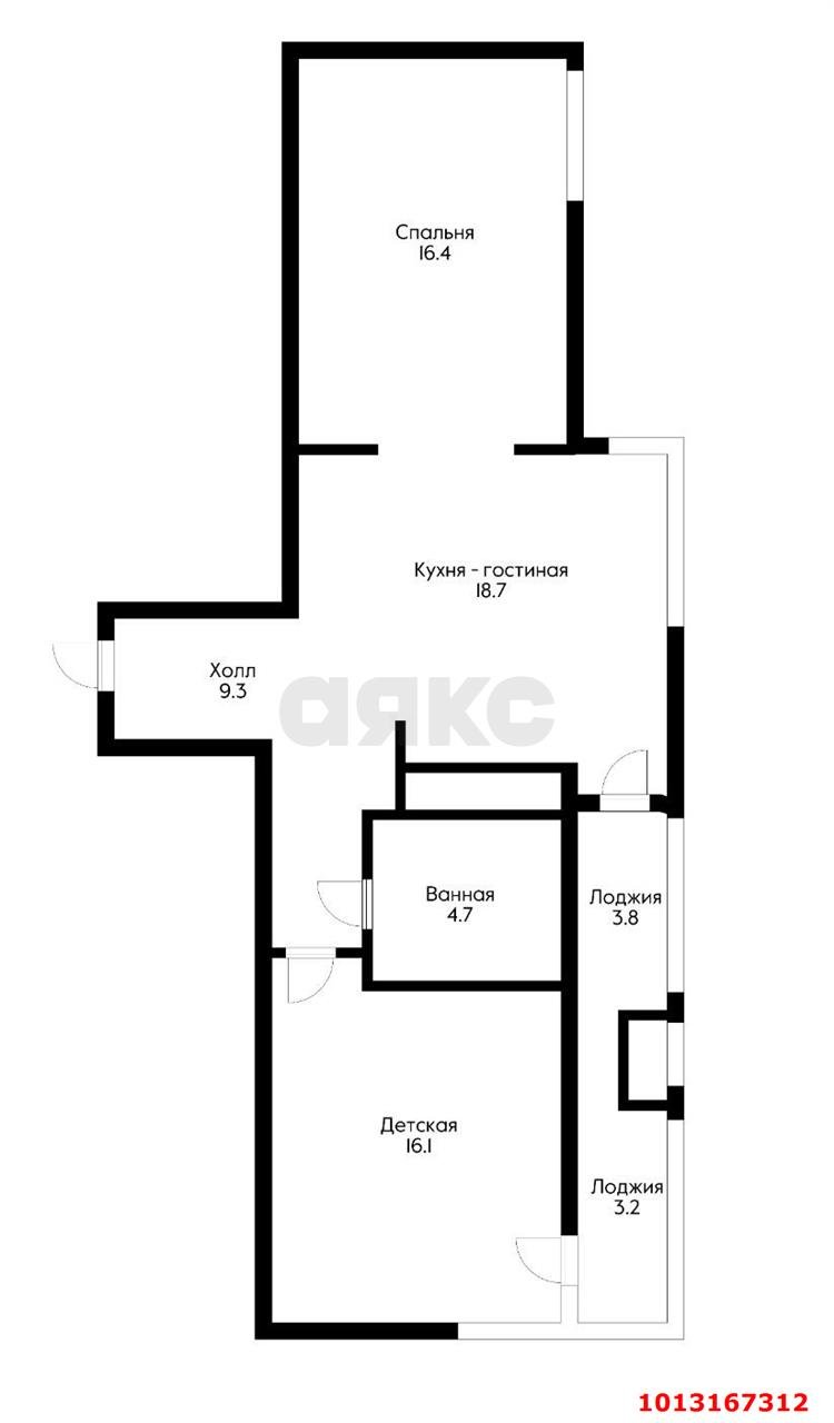 Фото №11: 2-комнатная квартира 71 м² - Краснодар, жилой комплекс На Садовой, ул. Садовая, 159к2