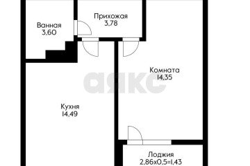 Фото №5: 1-комнатная квартира 37 м² - Краснодар, мкр. Карасунский внутригородской округ, ул. Владимира Жириновского, 1