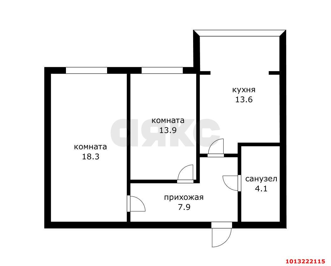 Фото №2: 2-комнатная квартира 57 м² - Краснодар, Музыкальный, ул. имени С.В. Рахманинова, 24