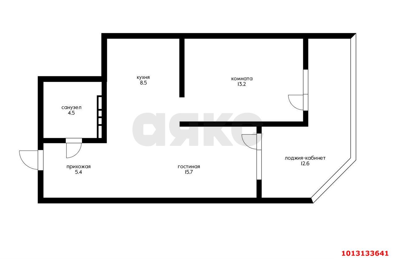 Фото №3: 2-комнатная квартира 53 м² - Краснодар, Любимово, 11