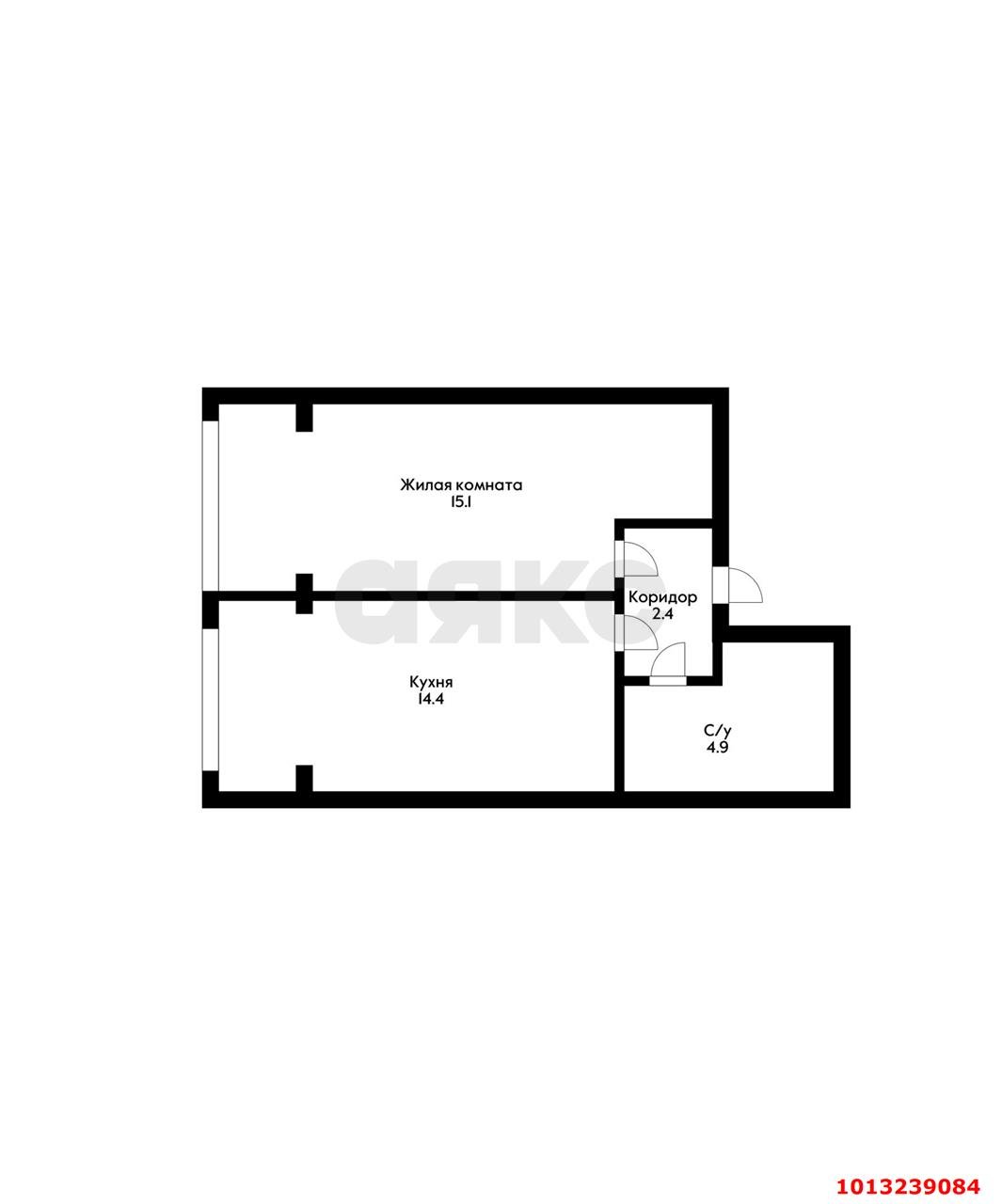 Фото №6: 1-комнатная квартира 40 м² - Российский, Прикубанский внутригородской округ, ул. Ратной Славы, 32