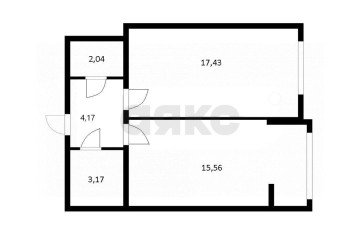 Фото №4: 1-комнатная квартира 43 м² - Берёзовый, мкр. Витаминкомбинат, ул. Целиноградская, 4/2к3