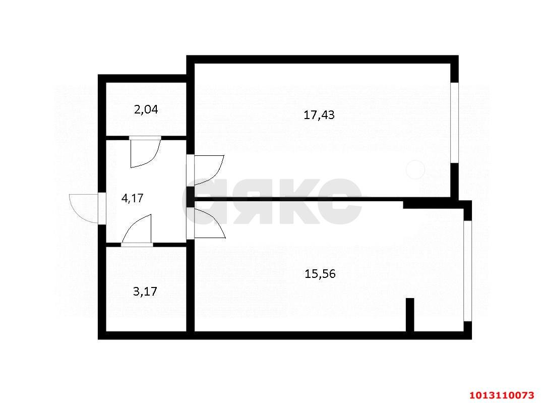 Фото №4: 1-комнатная квартира 43 м² - Берёзовый, Витаминкомбинат, ул. Целиноградская, 4/2к3