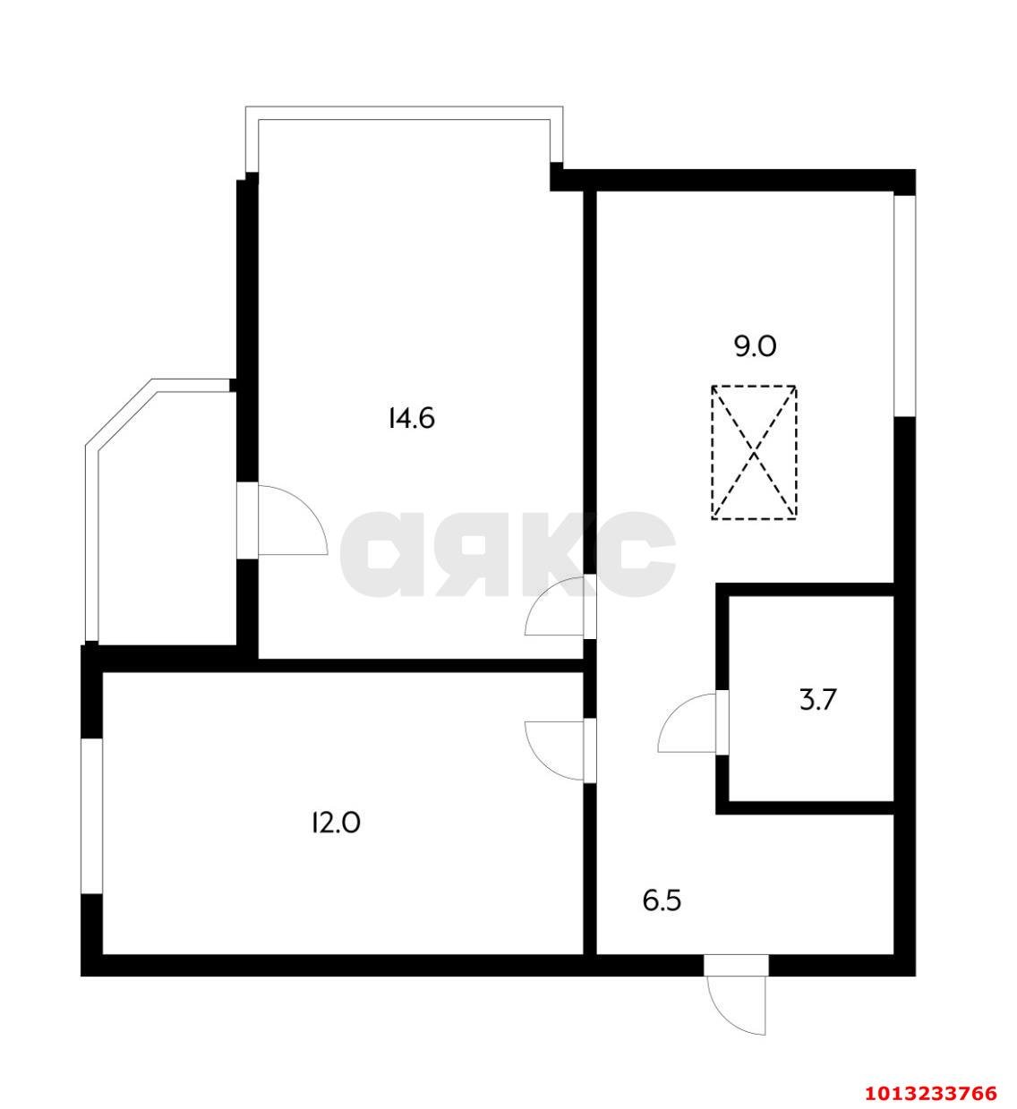 Фото №2: 2-комнатная квартира 48 м² - Краснодар, Западный внутригородской округ, ул. Кольцевая, 17