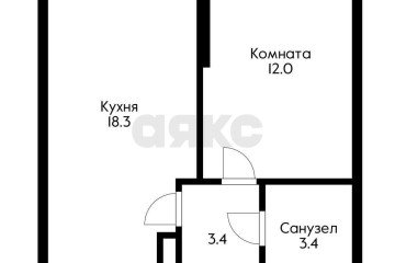 Фото №4: 1-комнатная квартира 37 м² - Краснодар, мкр. жилой комплекс Грани, ул. Западный Обход, 45