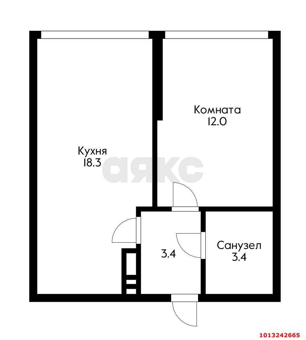 Фото №4: 1-комнатная квартира 37 м² - Краснодар, жилой комплекс Грани, ул. Западный Обход, 45