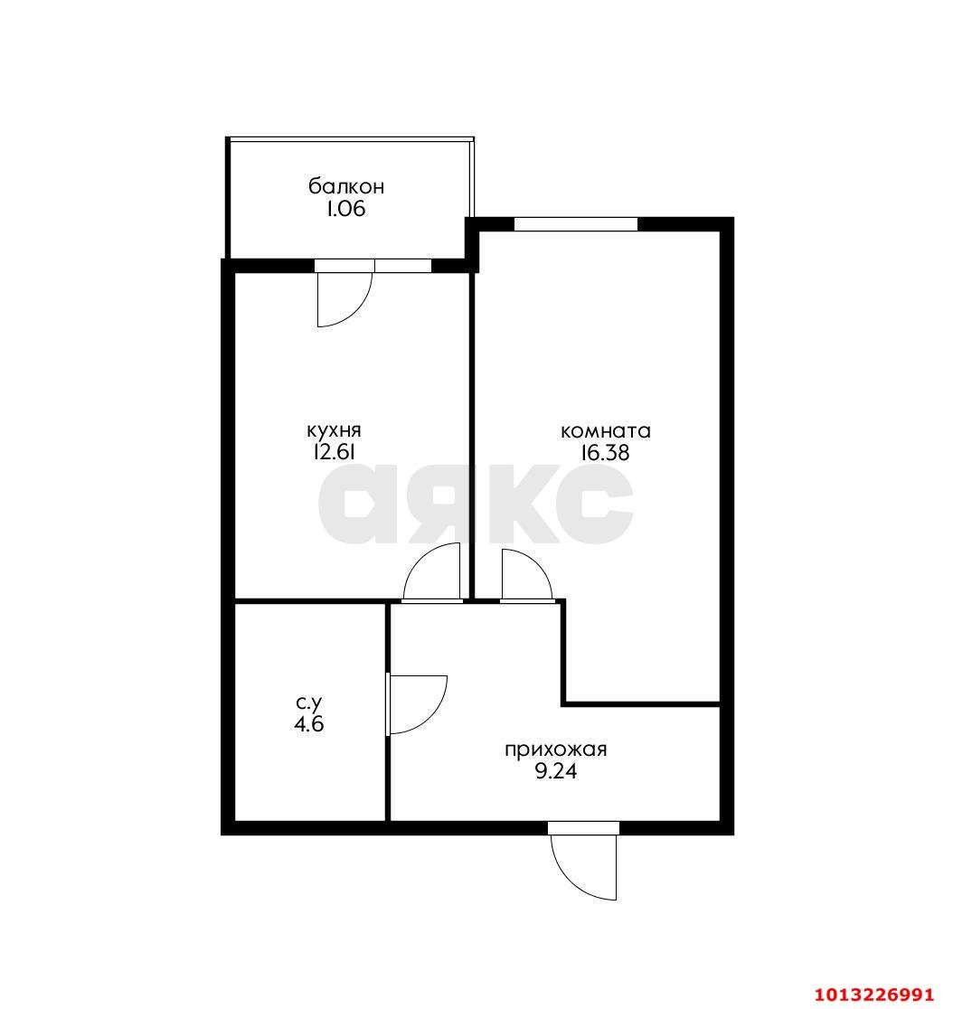 Фото №7: 1-комнатная квартира 45 м² - Краснодар, жилой комплекс Лучший, ул. Ростовское шоссе, 30/7