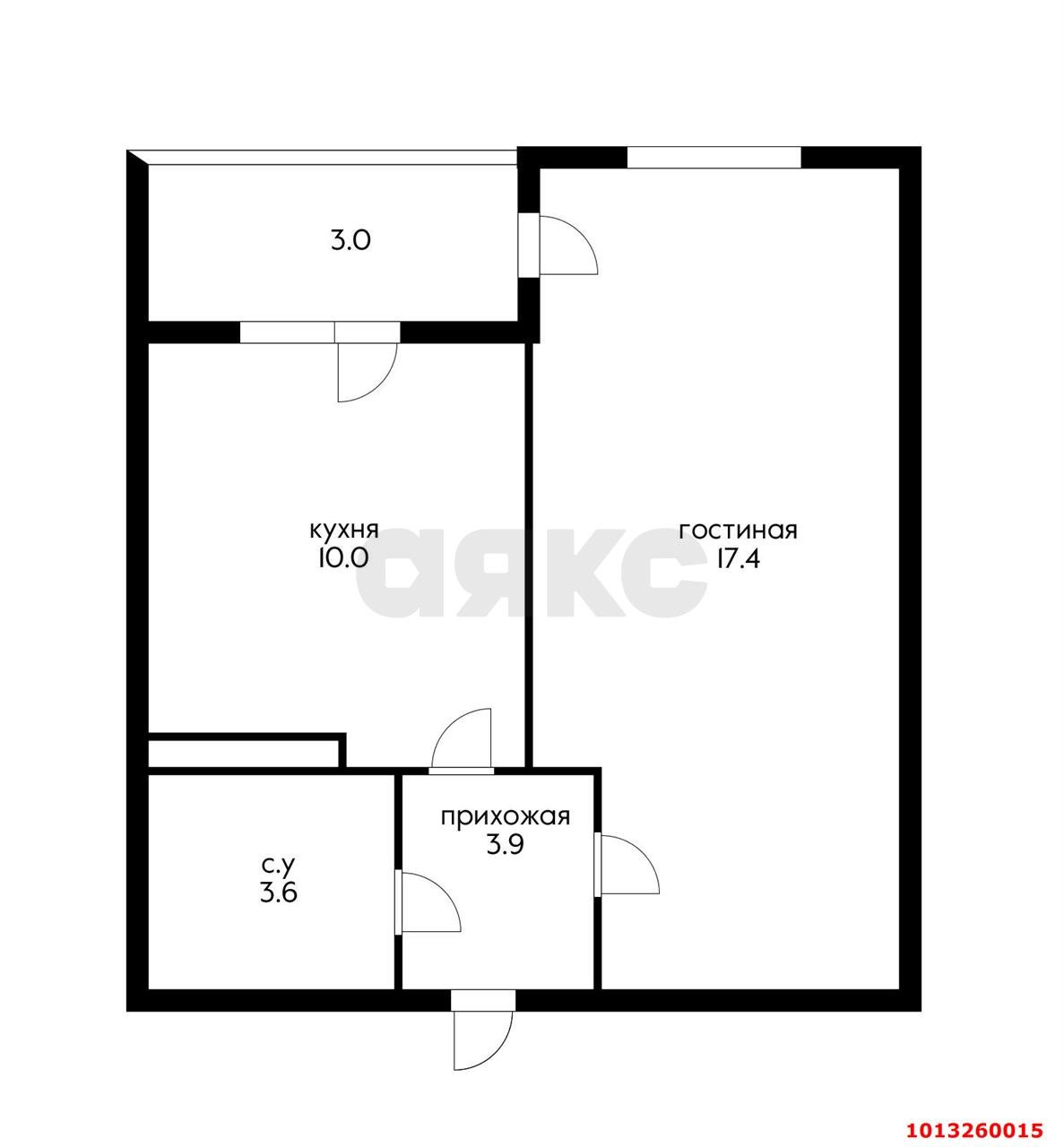 Фото №15: 1-комнатная квартира 37 м² - Краснодар, Парк Победы, ул. Героя Пешкова, 14