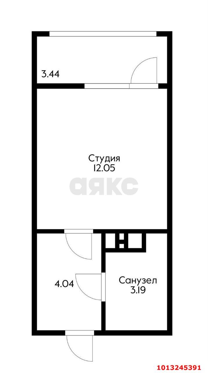 Фото №4: Студия 21 м² - Майкоп, ул. К.А. Васильева, 2к2