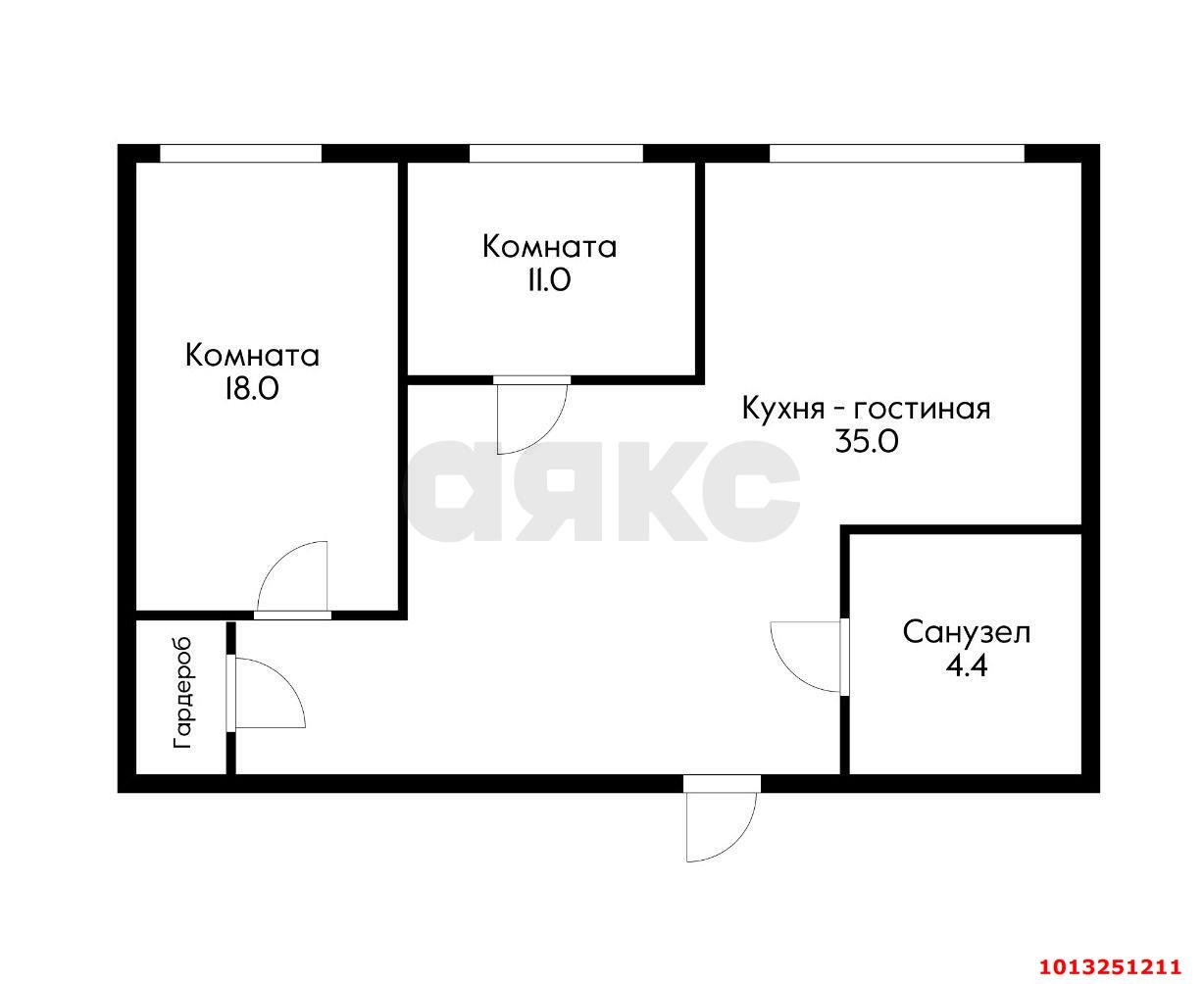 Фото №19: 2-комнатная квартира 64 м² - Краснодар, жилой комплекс Маршал, ул. Гаражная, 87