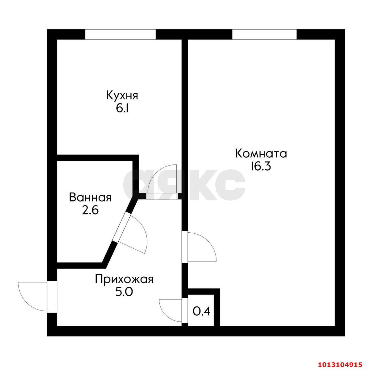 Фото №9: 1-комнатная квартира 30 м² - Краснодар, Фестивальный, ул. Олимпийская, 6