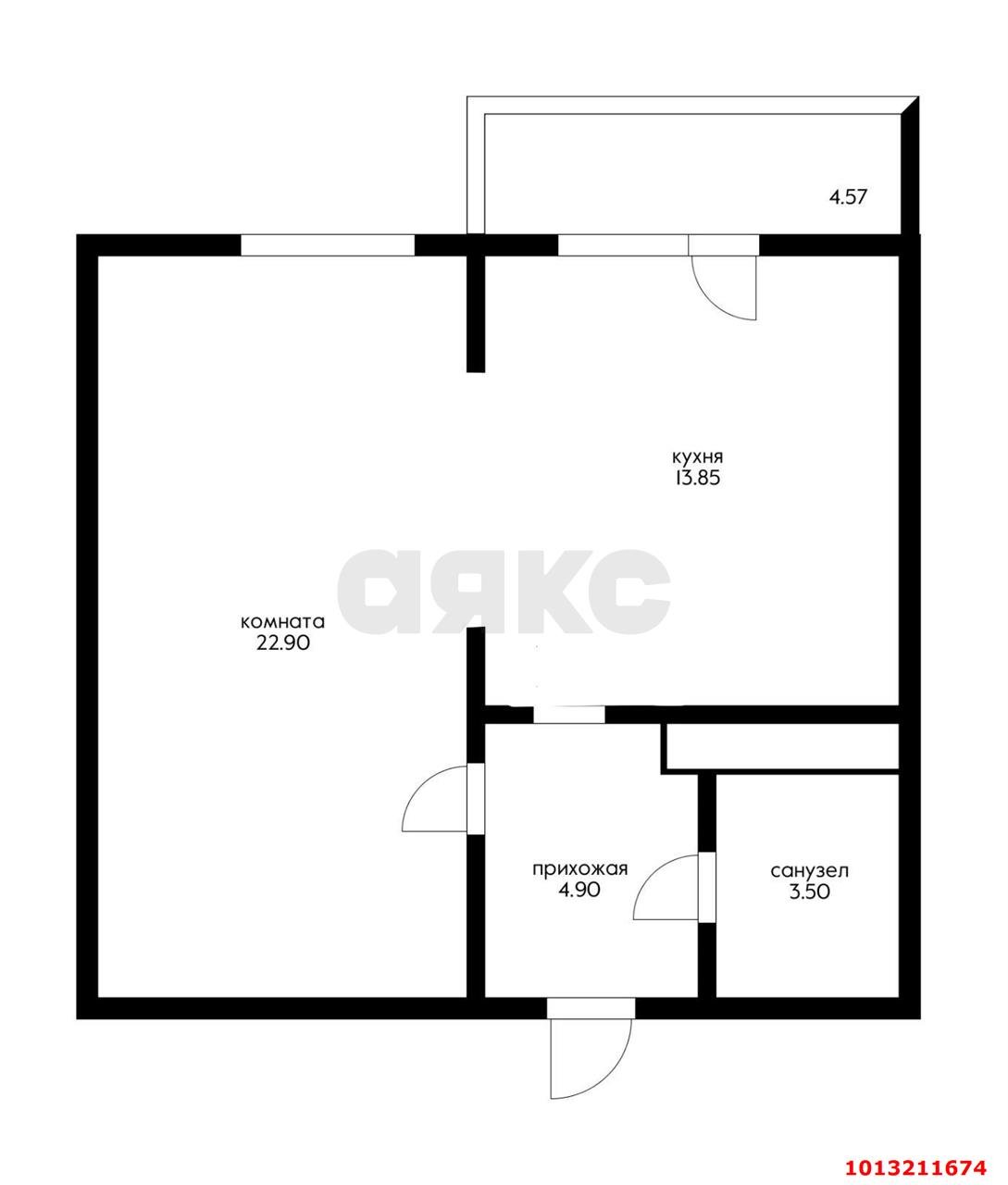 Фото №20: 1-комнатная квартира 47 м² - Краснодар, Фестивальный, ул. Дальняя, 39/3