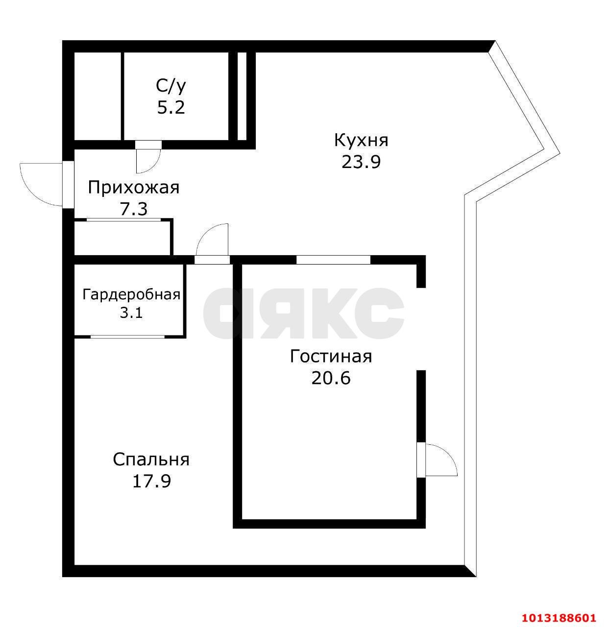 Фото №6: 2-комнатная квартира 79 м² - Краснодар, жилой комплекс Седьмой Континент, ул. Совхозная, 1к5