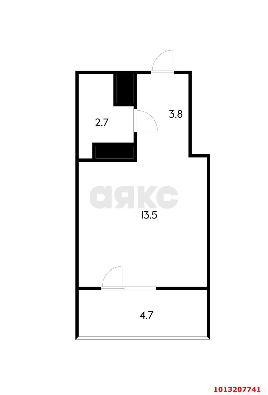 Фото №15: Студия 24 м² - Краснодар, Черёмушки, ул. Старокубанская, 125