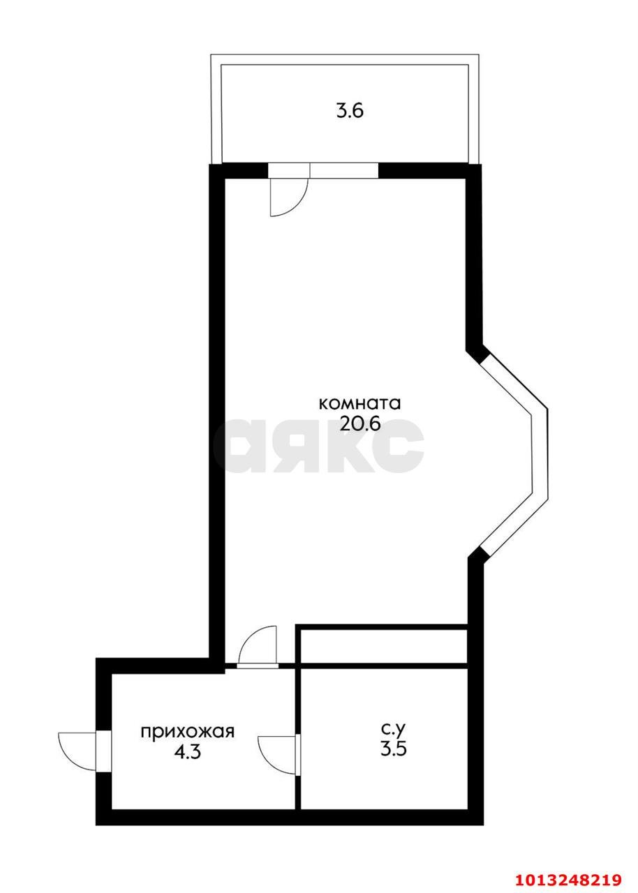 Фото №4: Студия 32 м² - Краснодар, жилой комплекс Абрикосово, ул. имени Героя Георгия Бочарникова, 4к3