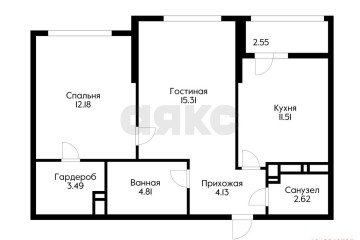 Фото №1: 2-комнатная квартира 54 м² - Краснодар, мкр. жилой комплекс Самолёт, ул. Западный Обход, 39/2