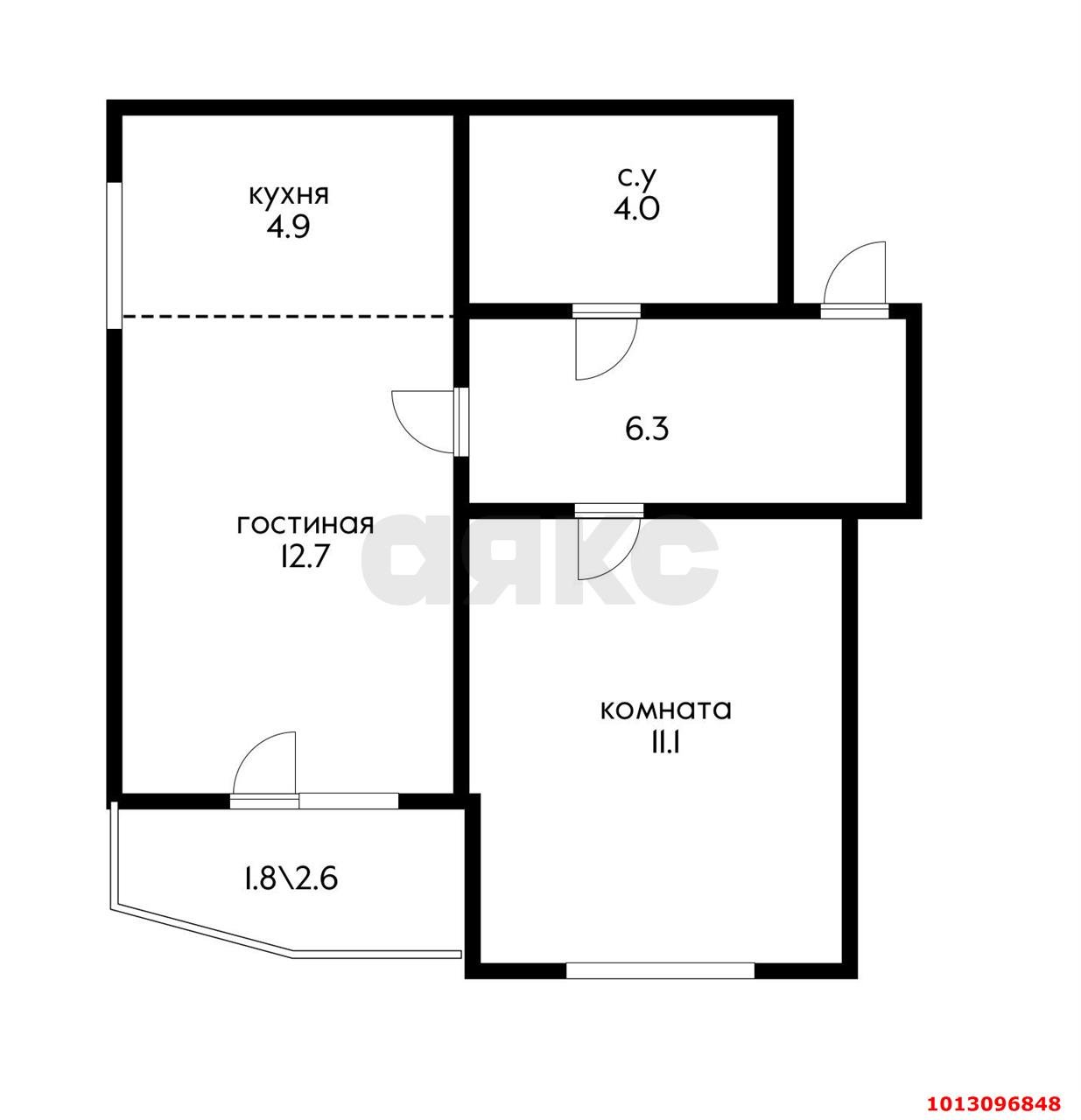 Фото №8: 1-комнатная квартира 40 м² - Краснодар, жилой комплекс Облака, ул. имени Генерала Корнилова, 10