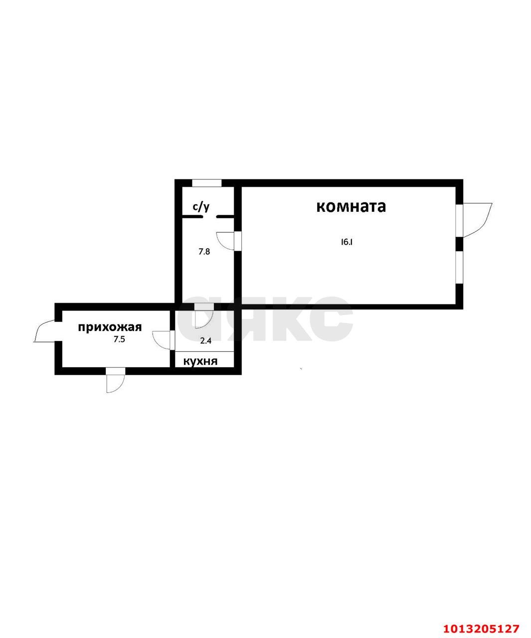 Фото №6: 1-комнатная квартира 23 м² - Краснодар, Центральный, ул. Гоголя, 116