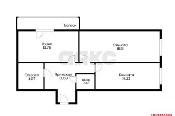 Фото №4: 2-комнатная квартира 63 м² - Краснодар, мкр. Прикубанский внутригородской округ, ул. им. Сорока А.М., 6