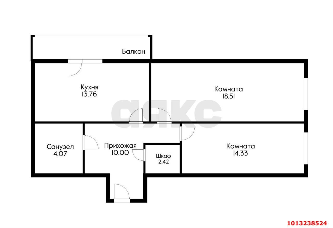 Фото №4: 2-комнатная квартира 63 м² - Краснодар, Прикубанский внутригородской округ, ул. им. Сорока А.М., 6