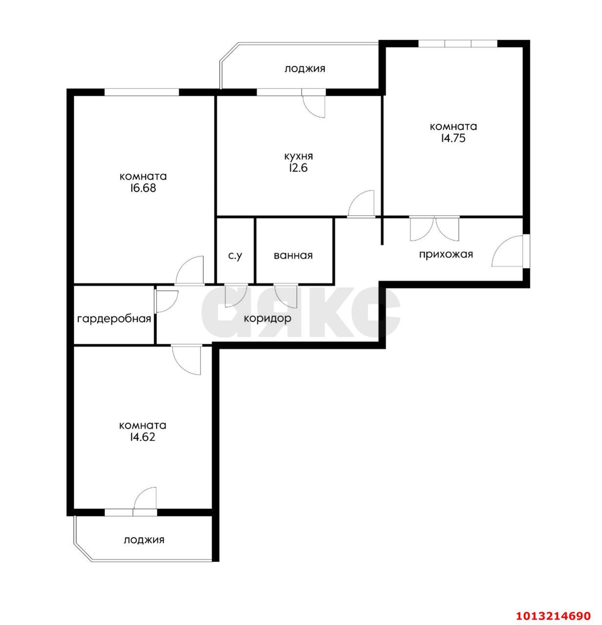 Фото №9: 3-комнатная квартира 80 м² - Яблоновский, жилой комплекс Солнечный, ул. Солнечная, 55/1к8