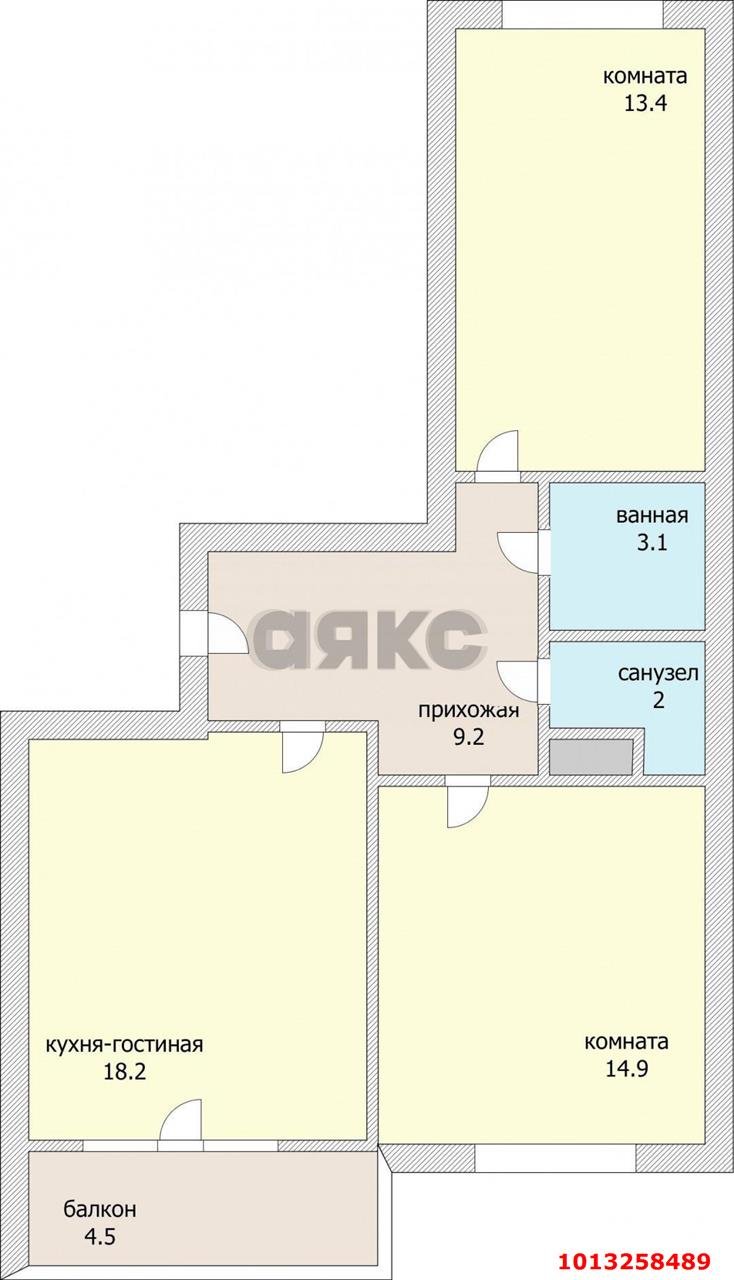 Фото №5: 2-комнатная квартира 66 м² - Краснодар, жилой комплекс Свобода, ул. Домбайская, 55к4