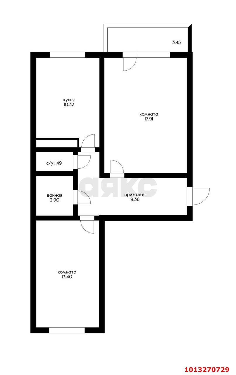 Фото №9: 2-комнатная квартира 59 м² - Яблоновский, ул. Гагарина, 192к1