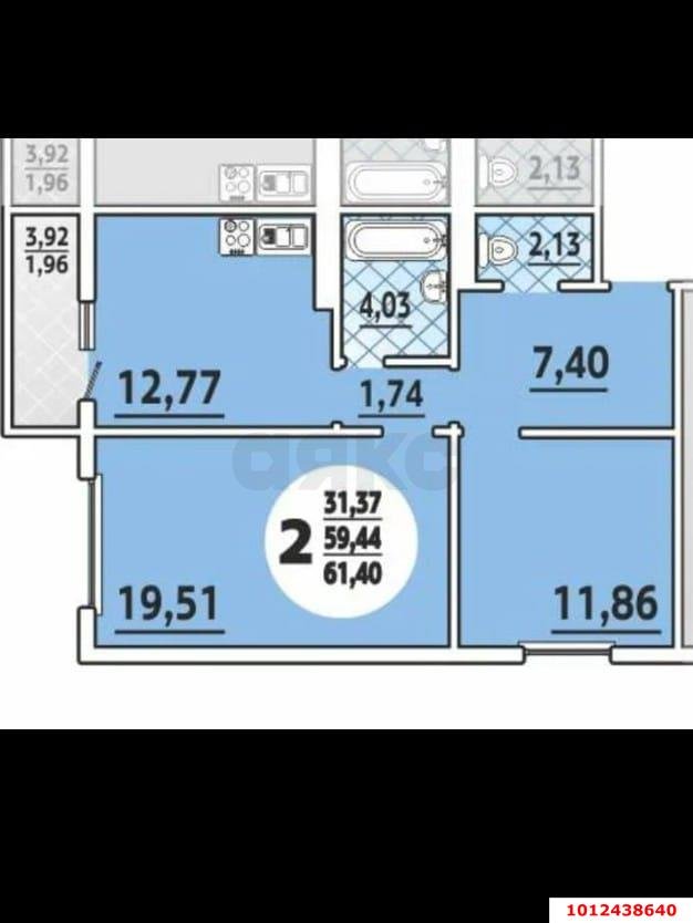 Фото №10: 2-комнатная квартира 60 м² - Краснодар, Почтовый, ул. имени Валерия Гассия, 22