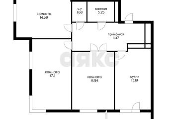 Фото №1: 3-комнатная квартира 77 м², 2/25 эт. - Краснодар, ж/м Пашковский, ул. Бородинская, 152/А