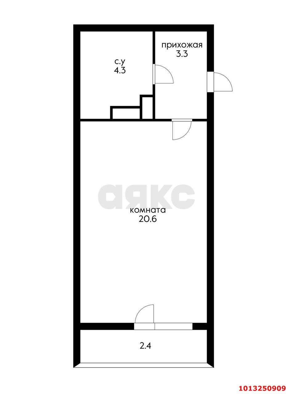 Фото №6: Студия 30 м² - Краснодар, Новознаменский, ул. Войсковая, 4к13