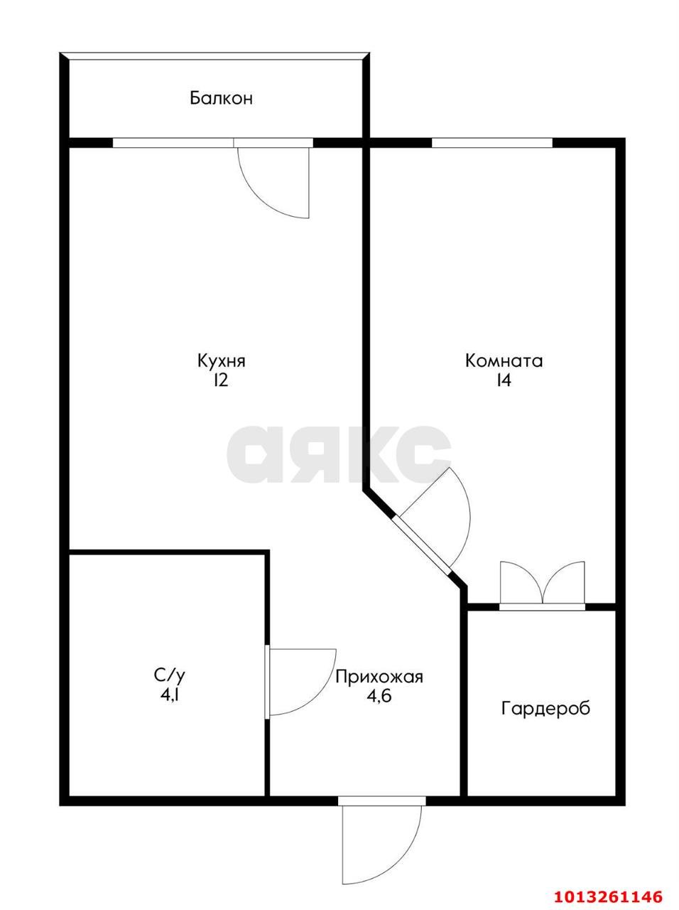 Фото №5: 1-комнатная квартира 41 м² - Краснодар, жилой комплекс Символ, ул. Командорская, 9/2