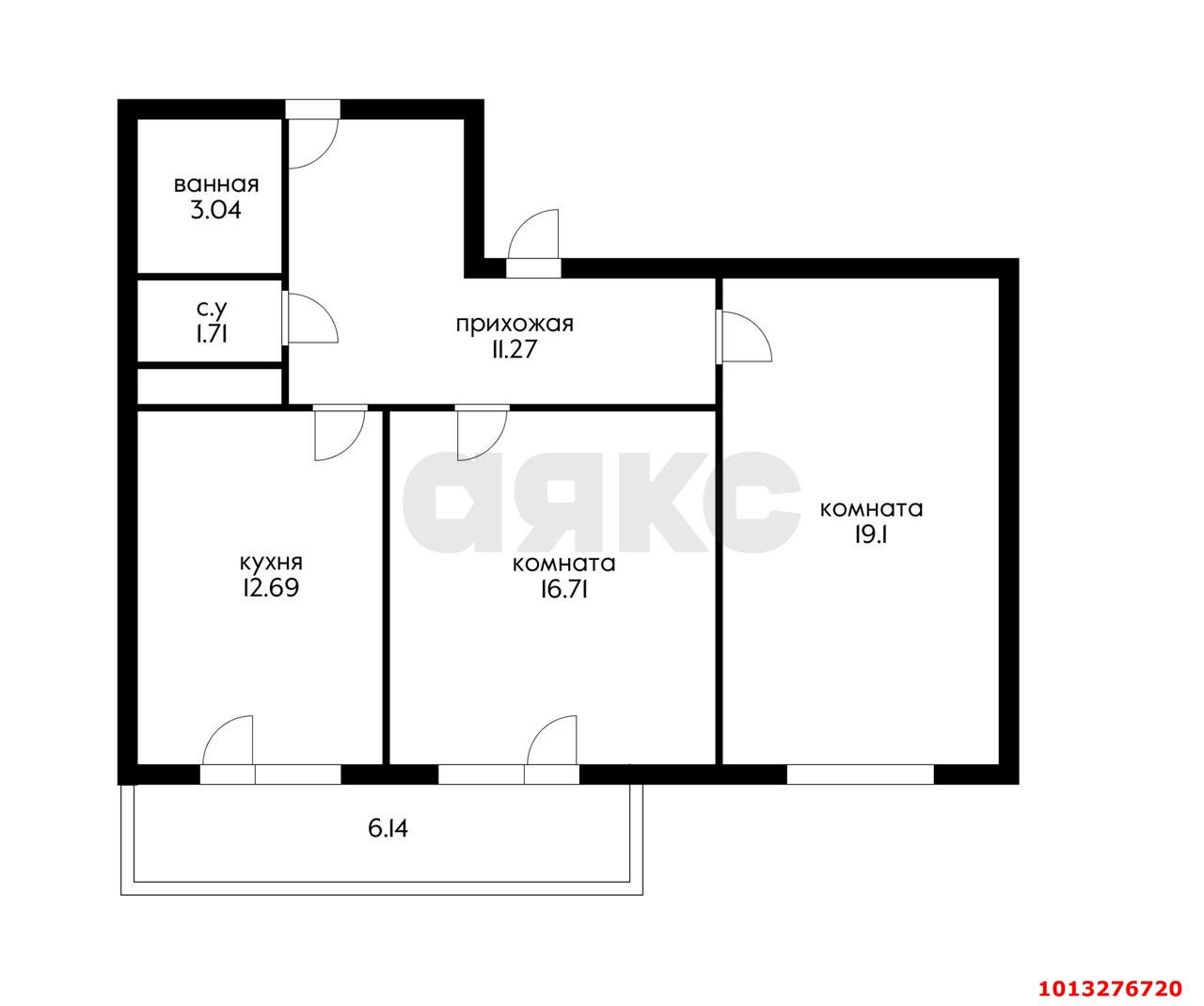 Фото №13: 2-комнатная квартира 71 м² - Краснодар, 2-я Площадка, ул. Кореновская, 2/1