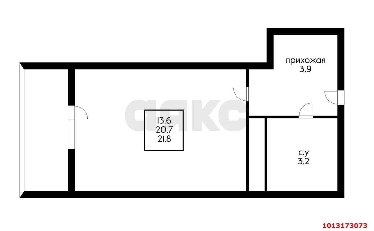 Фото №8: Студия 22 м² - Краснодар, Молодёжный, ул. Дубравная, 1