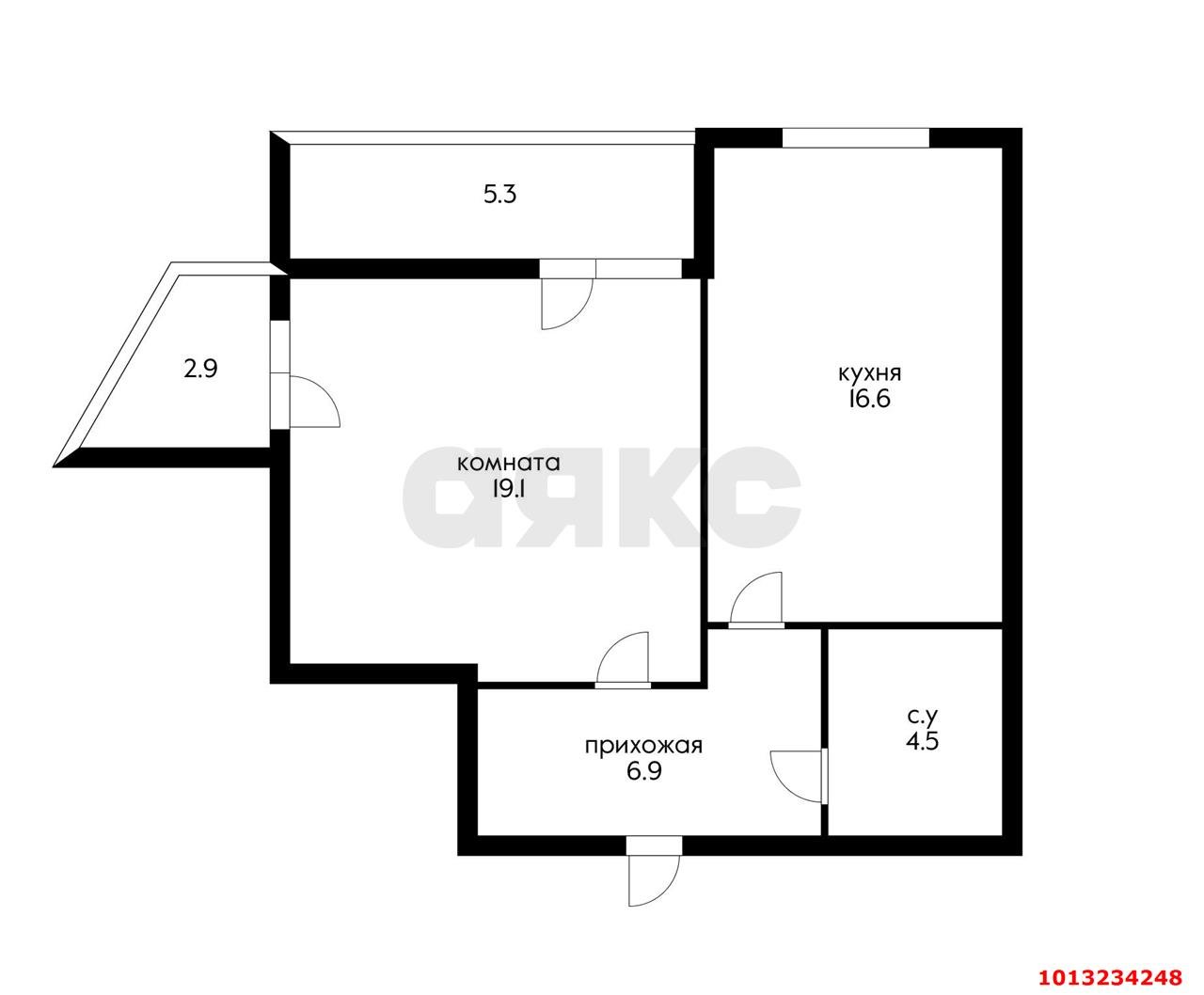 Фото №12: 1-комнатная квартира 55 м² - Краснодар, жилой комплекс Времена года, ул. Российская, 267/3к1