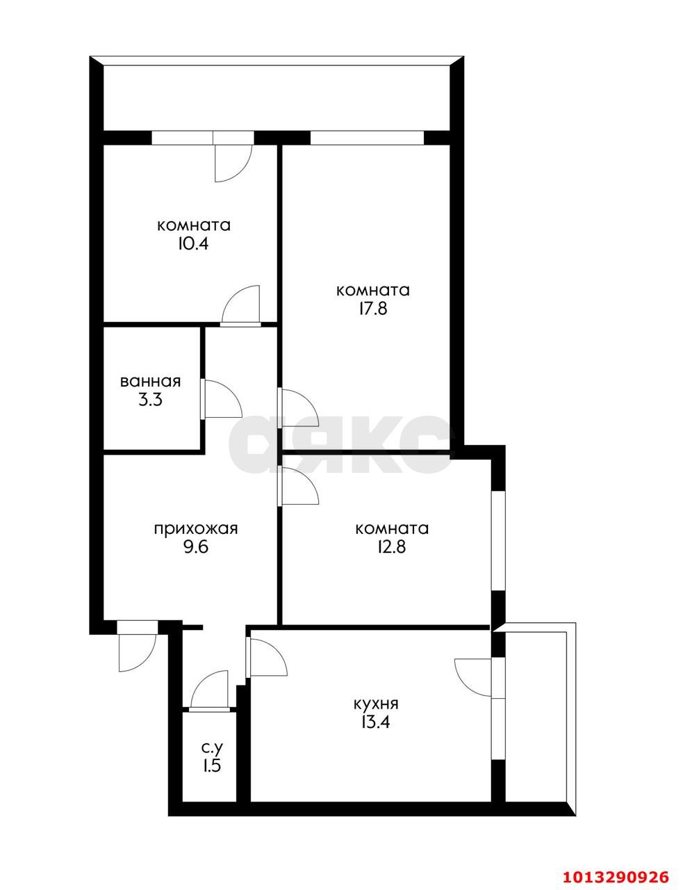 Фото №18: 3-комнатная квартира 84 м² - Краснодар, Восточно-Кругликовский, ул. Героя А.А. Аверкиева, 8