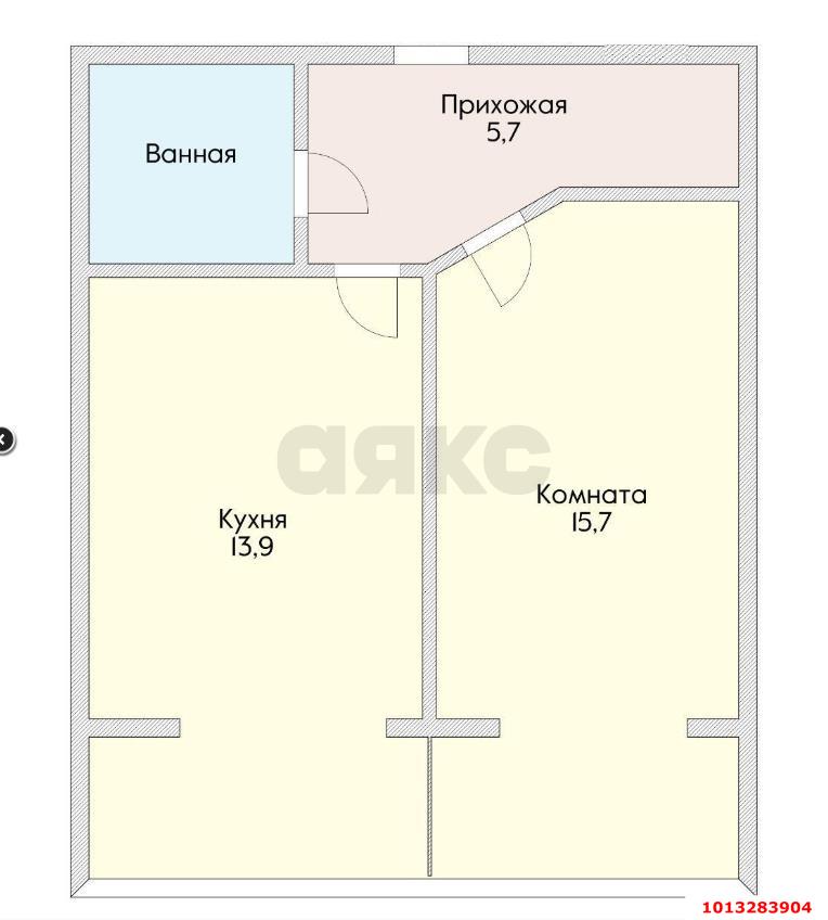 Фото №11: 1-комнатная квартира 32 м² - Российский, Прикубанский внутригородской округ, ул. 2-я Тверская, 14