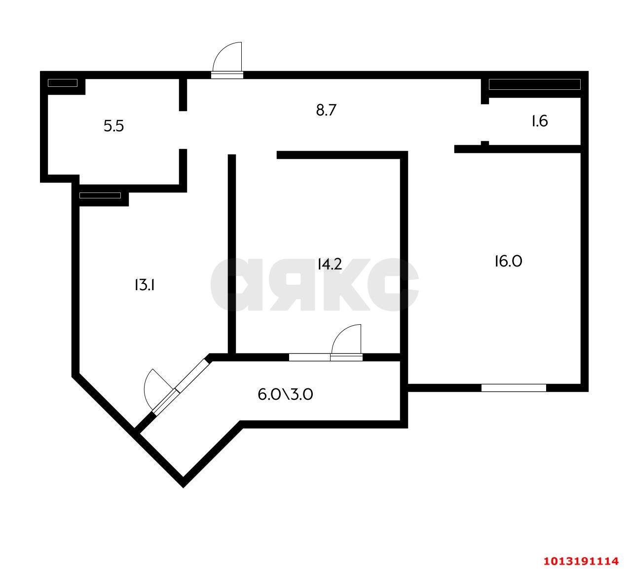 Фото №3: 2-комнатная квартира 58 м² - Краснодар, жилой комплекс Парк У Дома, ул. Героя Владислава Посадского, 17к1