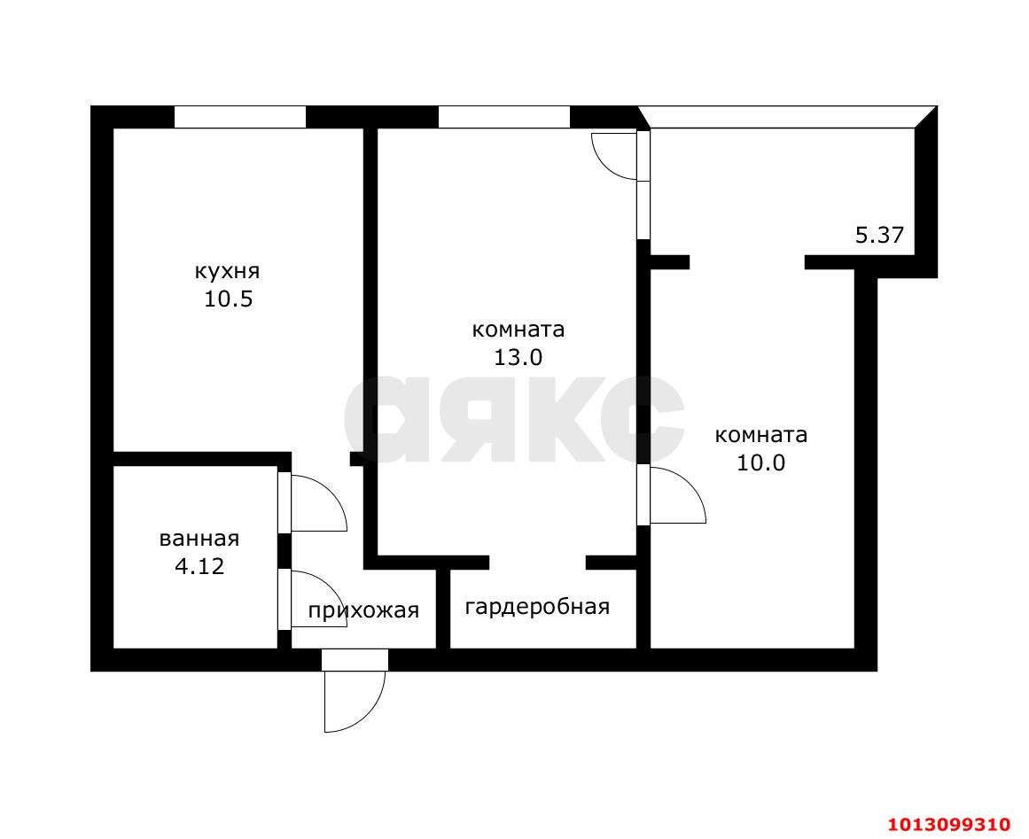 Фото №13: 2-комнатная квартира 45 м² - Краснодар, Светлоград, ул. Красных Партизан, 1/3к7