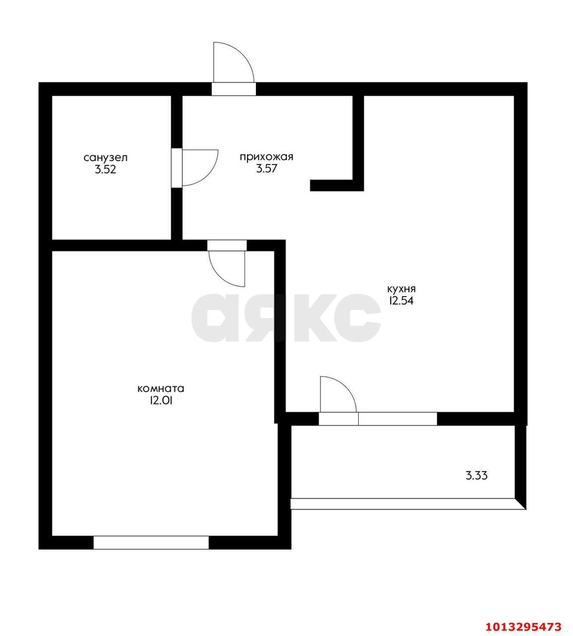 Фото №4: 1-комнатная квартира 33 м² - Краснодар, жилой комплекс Облака, ул. имени Генерала Корнилова, 10к1